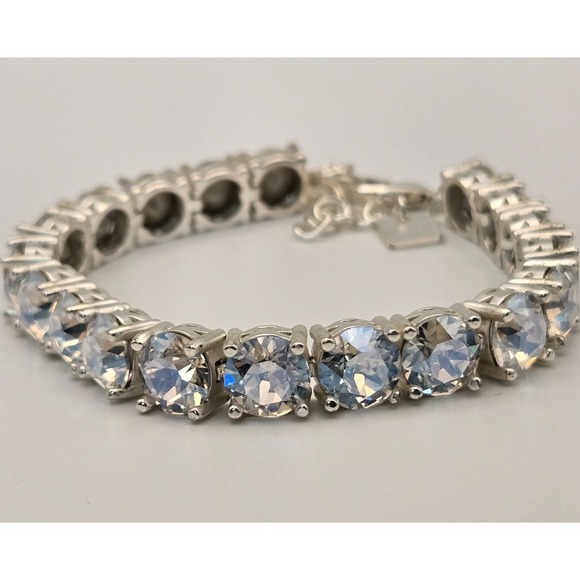 Park Lane Impression Tennis Bracelet Silver Clear CZ Adjustable 7–8.75" - Picture 5 of 10